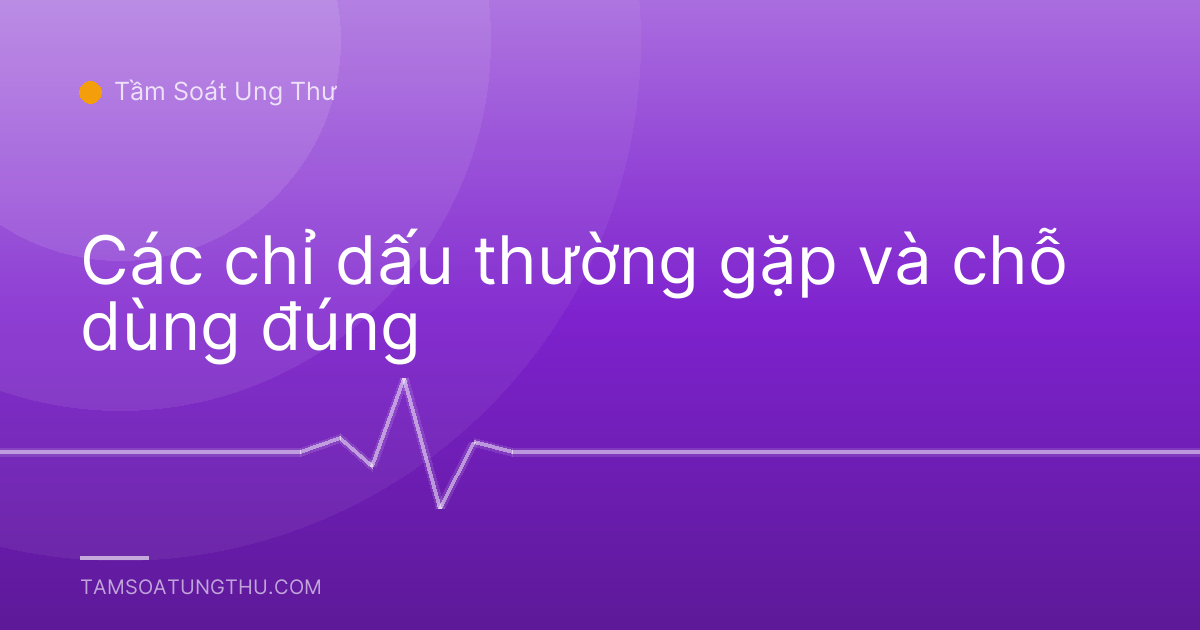 Các chỉ dấu thường gặp và chỗ dùng đúng